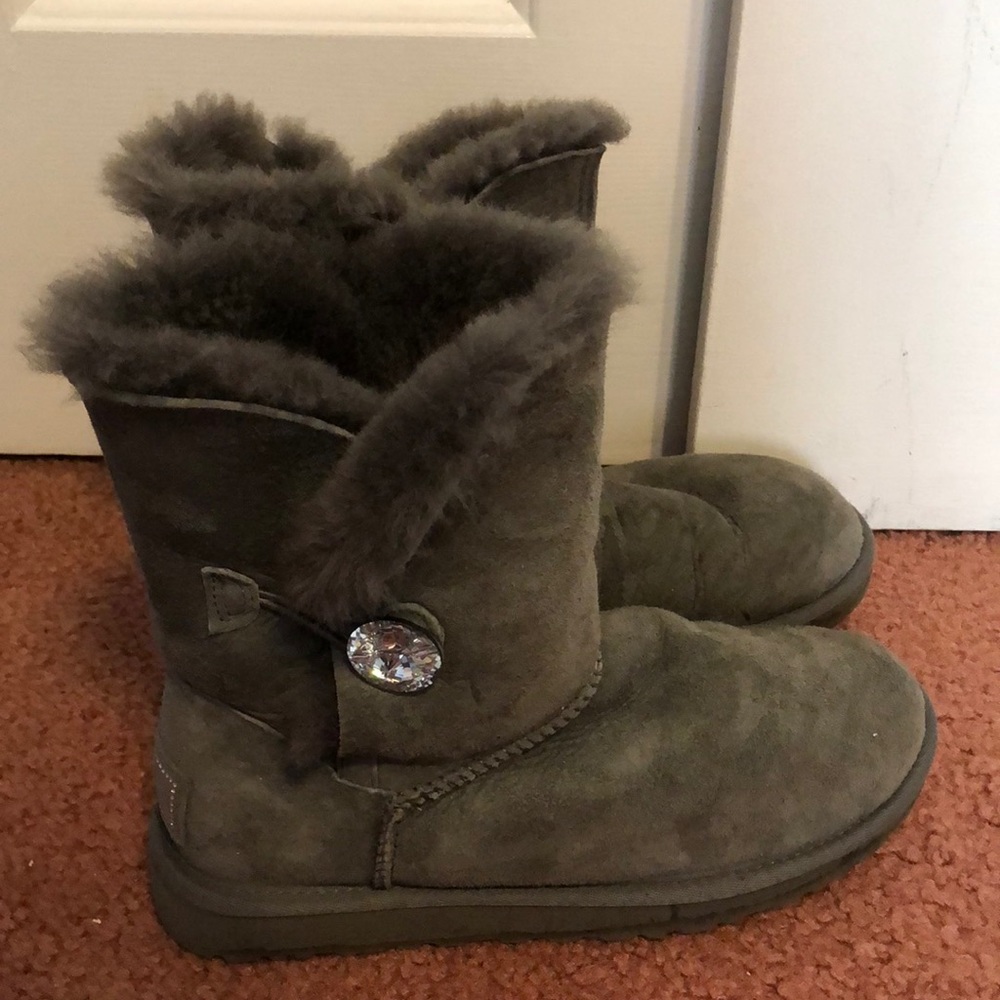 Ugg Grey Swarovski 🎉HP🎉Crystal Boots